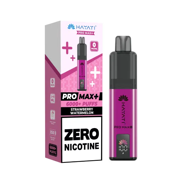 Strawberry Watermelon Hayati Pro Max Plus 6000 Prefilled Pod Kit Zero Nicotine